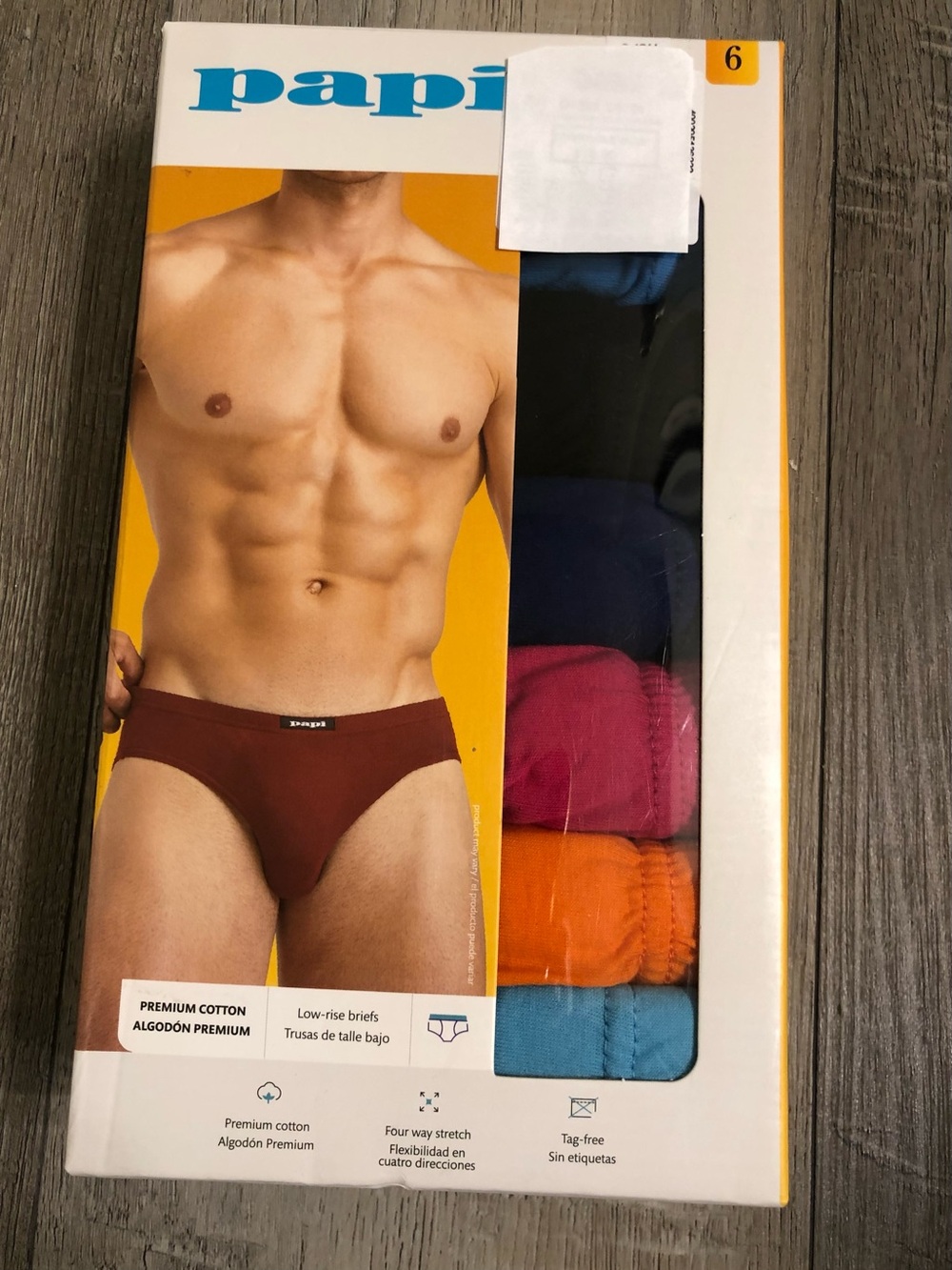 Papi premium cotton Low Rise bikini briefs small